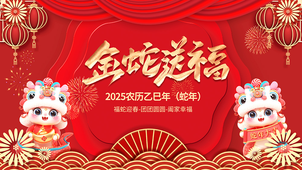 喜庆红色2025蛇年春节元旦新年展板背景.jpg